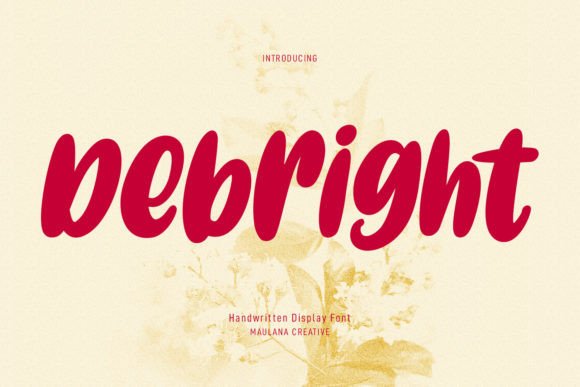 Debright: A Fat Handwritten Display Font That Grabs Attention