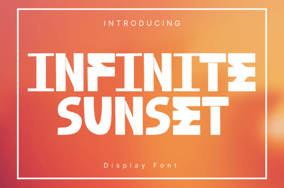 Infinite Sunset: A Whimsical Display Font That Feels Like Magic on Paper