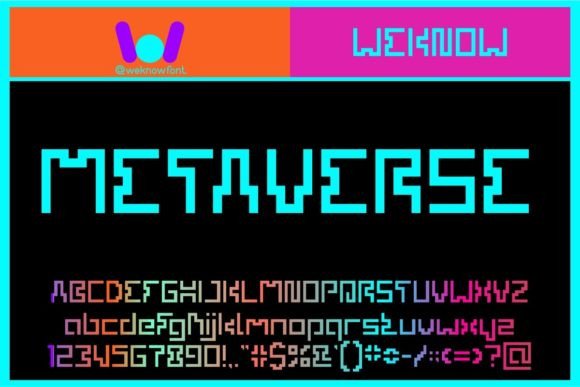 Metaverse Font: Bold, Futuristic Display Type for Crafters & Sellers