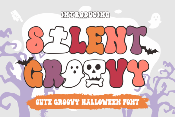 Silent Groovy: A Spooky-Whimsical Display Font for Digital Branding